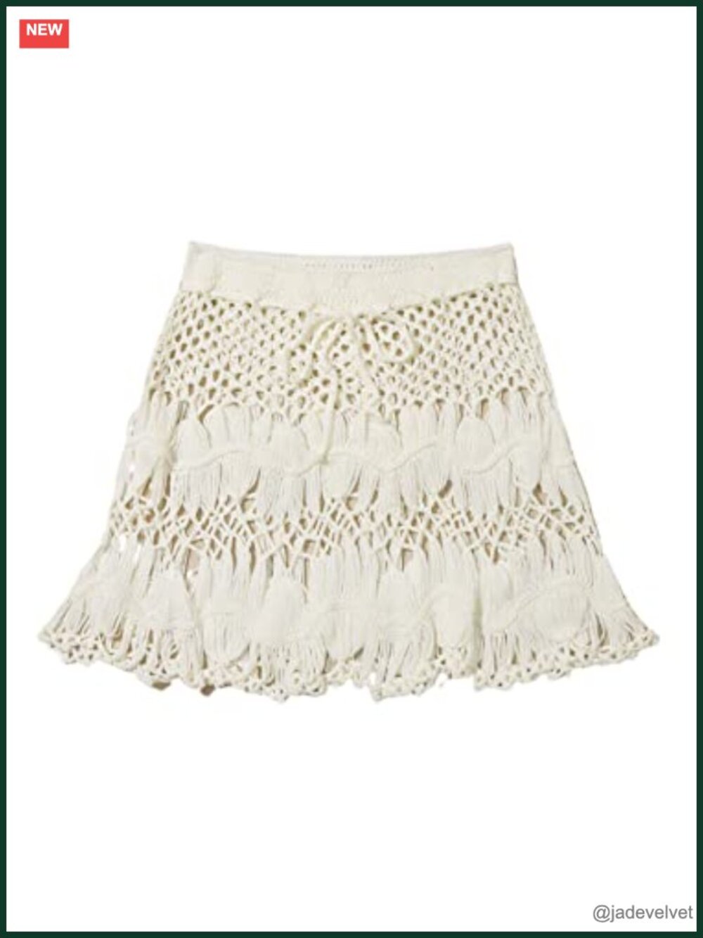Tie Waist Crochet Beach Cover Up Skirt Sheer Boho Mini Swimwear